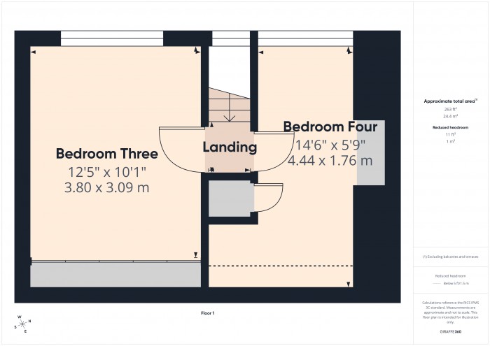 Floorplan for 10 Quantock Rise, TA6