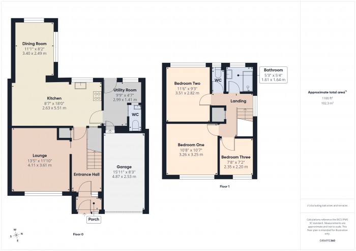 Floorplan for 6 Kestrel Close, TA6
