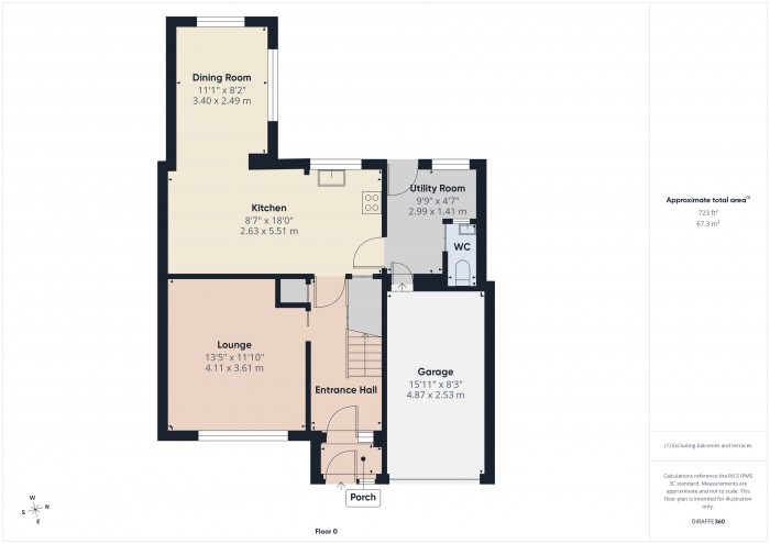 Floorplan for 6 Kestrel Close, TA6