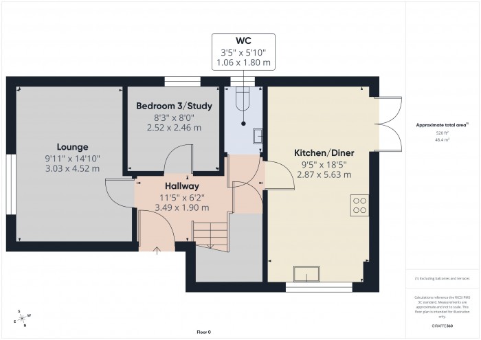 Floorplan for 3 Durleigh View Close, TA6