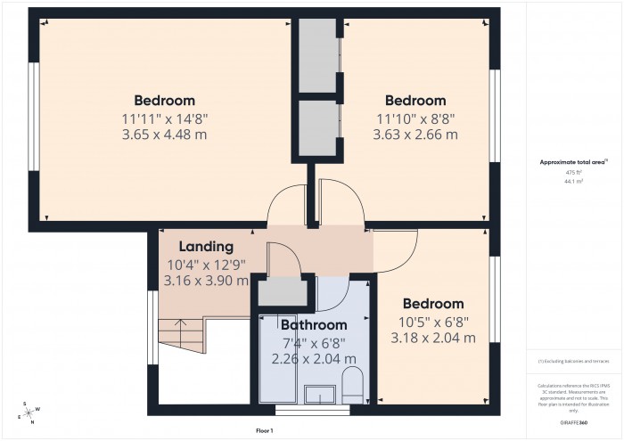 Floorplan for 7 Main Road, TA7