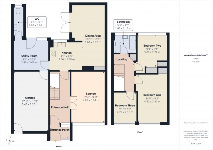 Floorplan for 8 Meade Close, TA6
