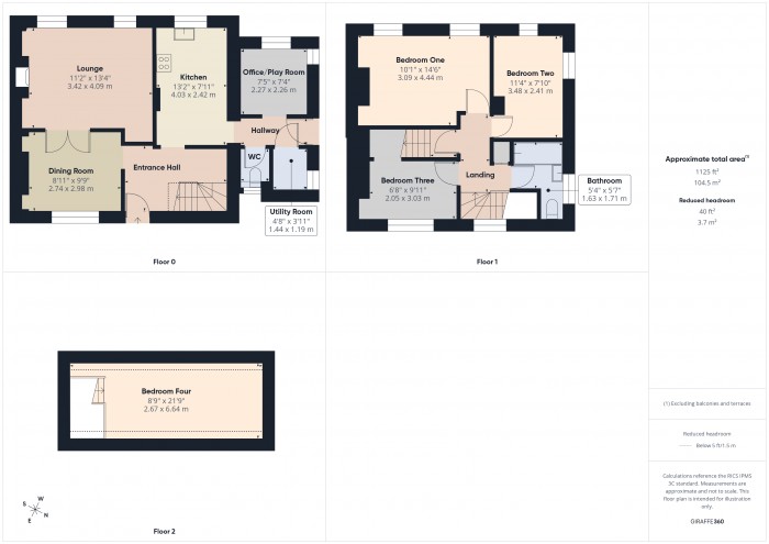 Floorplan for 3 The Green, TA6