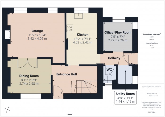 Floorplan for 3 The Green, TA6