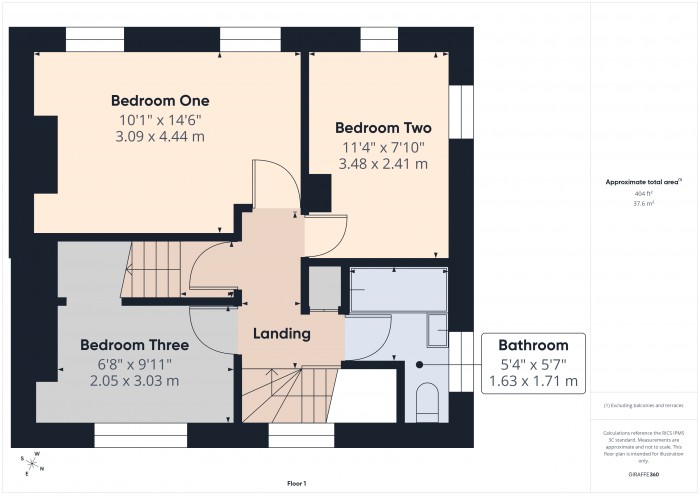 Floorplan for 3 The Green, TA6