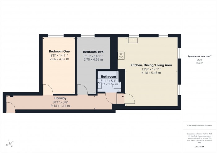 Floorplan for Flat 6, TA6