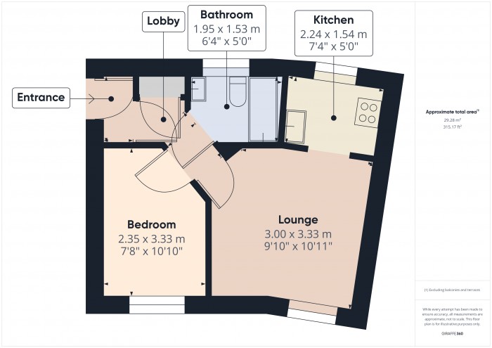 Floorplan for Flat 3, 26-28 St. John Street, TA6